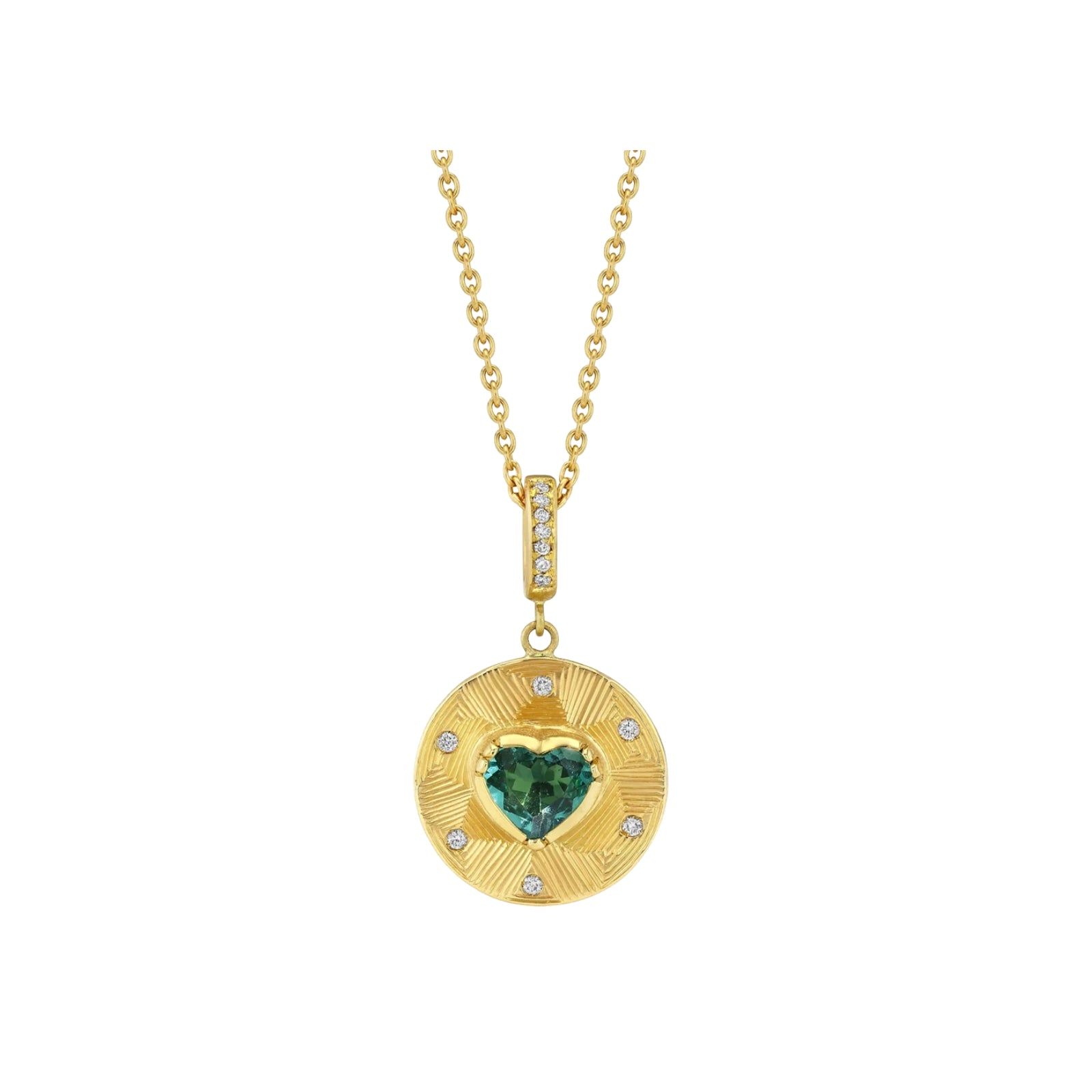 Talisman Heart Tourmaline Diamond Necklace