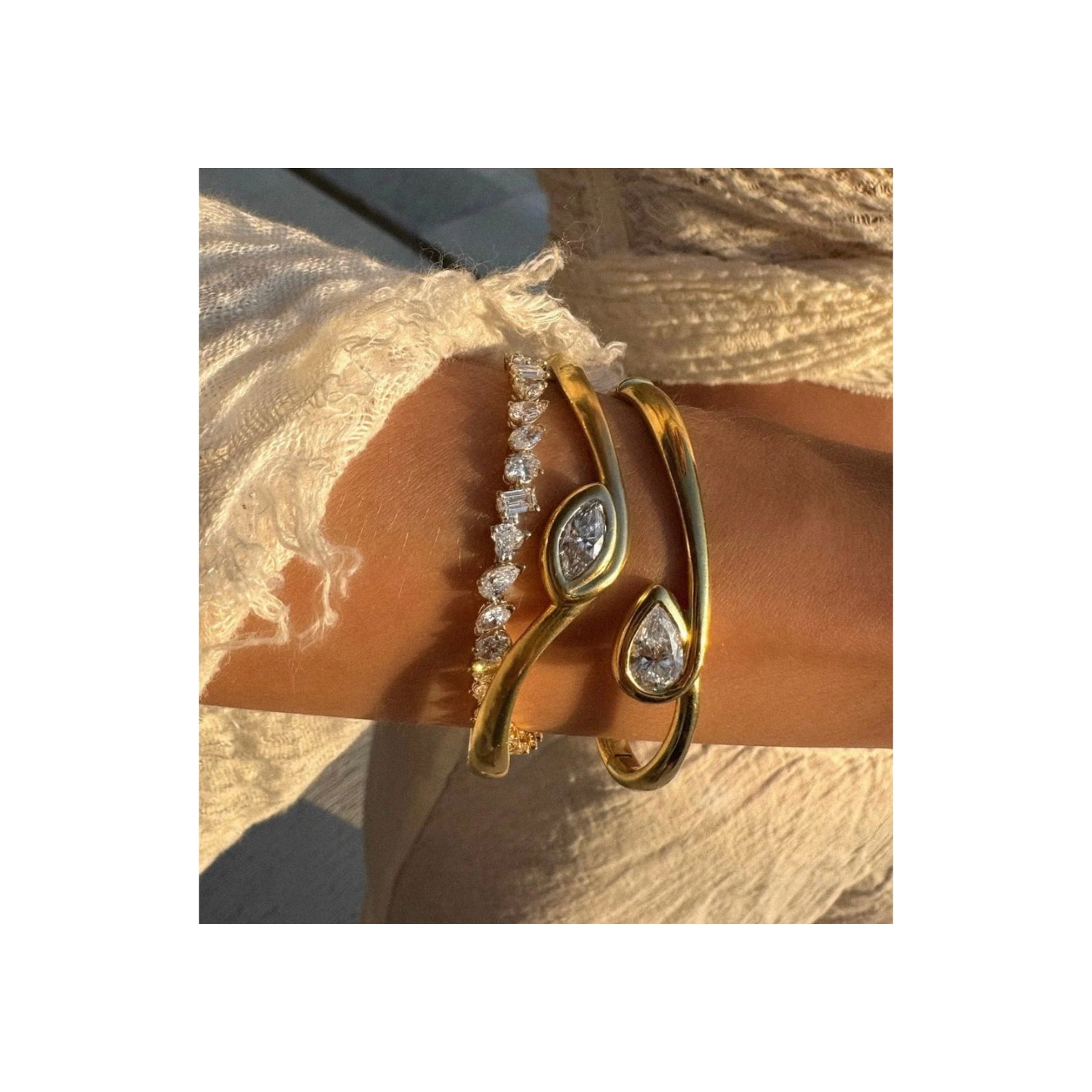 Enigma Angel Eye Marquise Diamond Bracelet