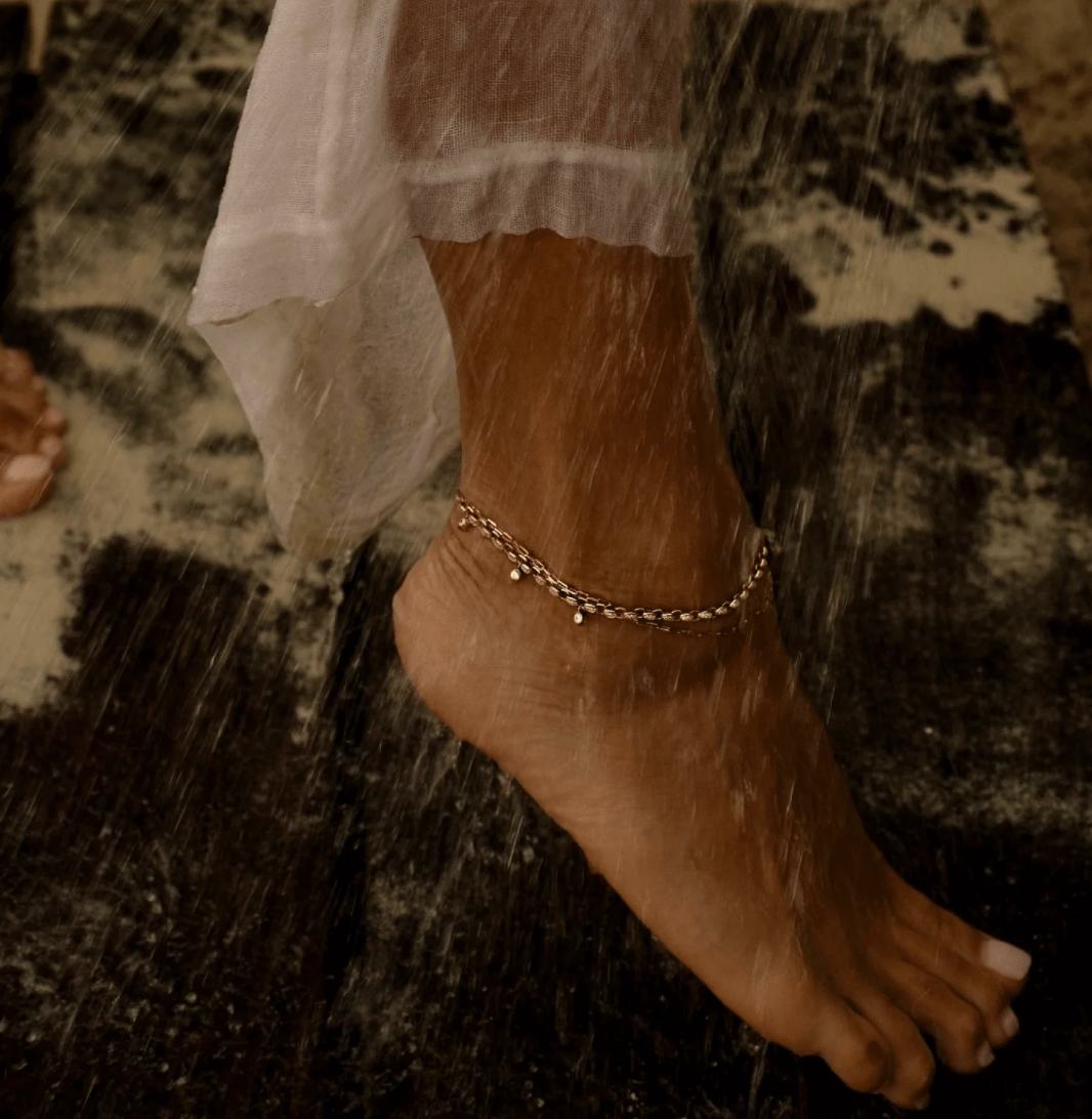 Petite Diamond Chain Gypsy Roma Anklet