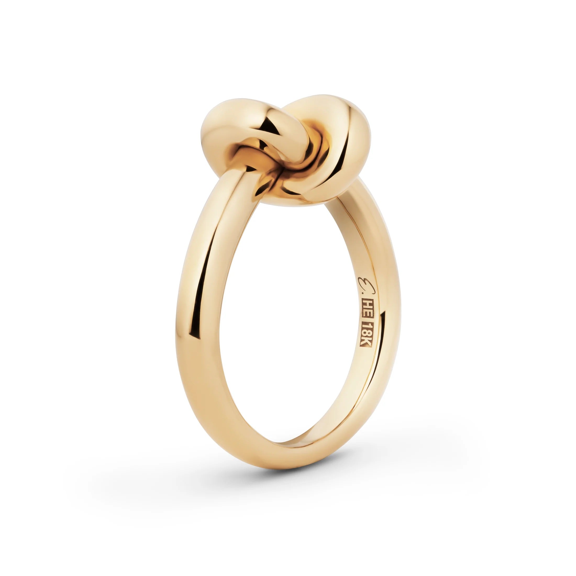 side of knot ring on white background