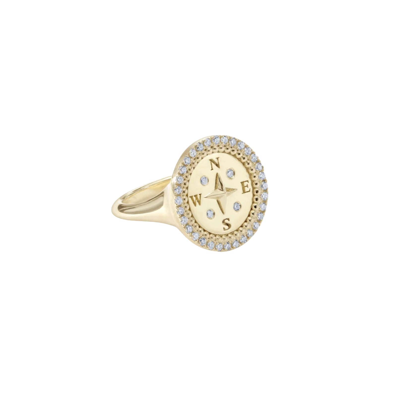 Pave Compass Ring