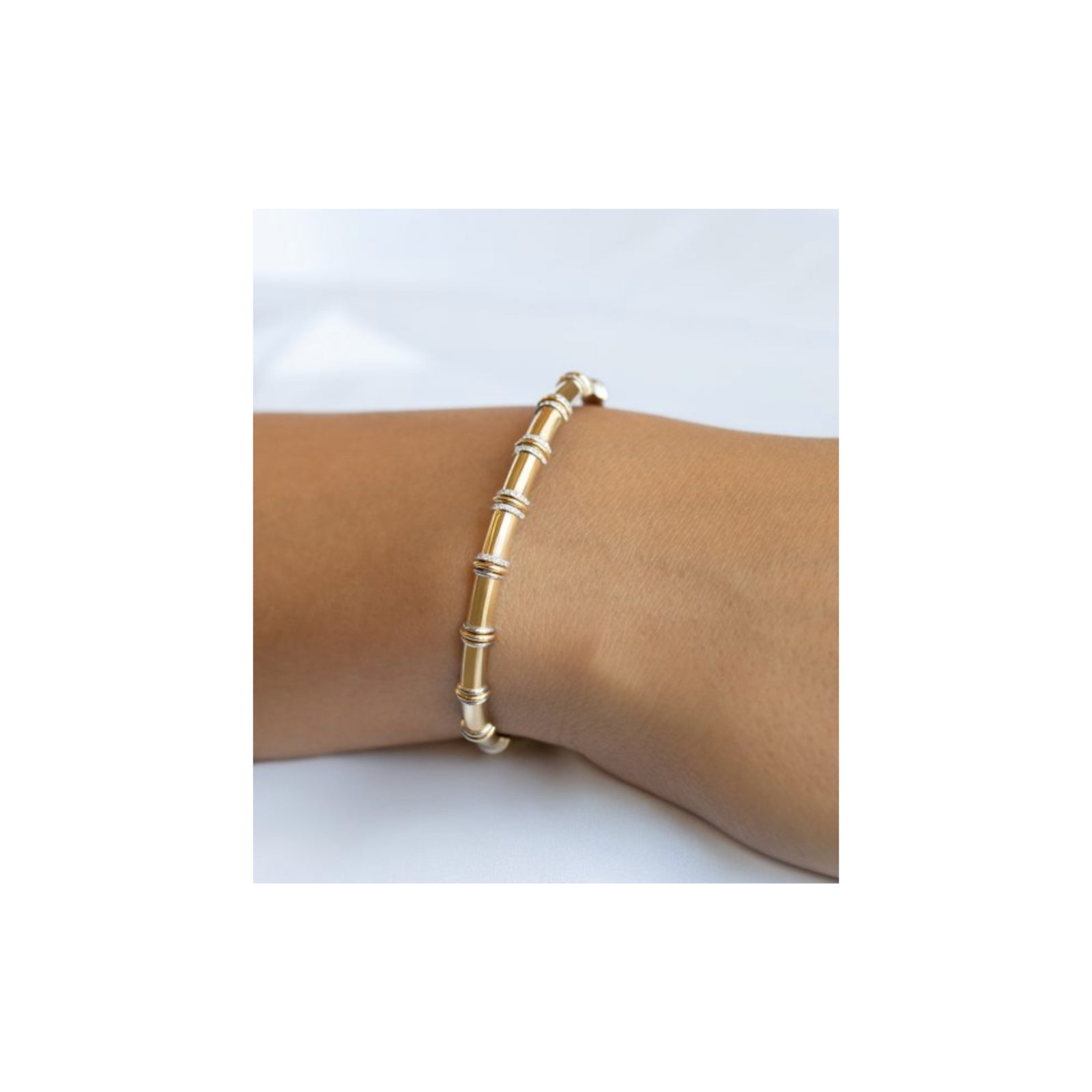 Milky Golden Bangle