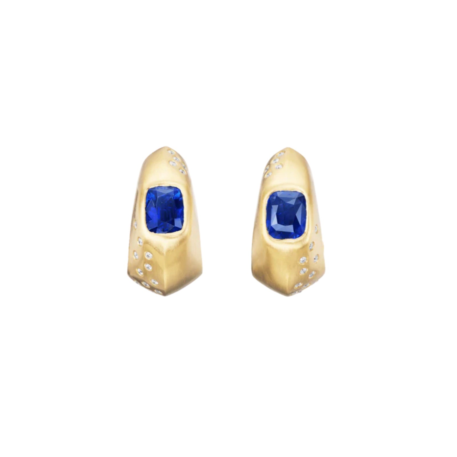 Sapphire Hinged Hoops