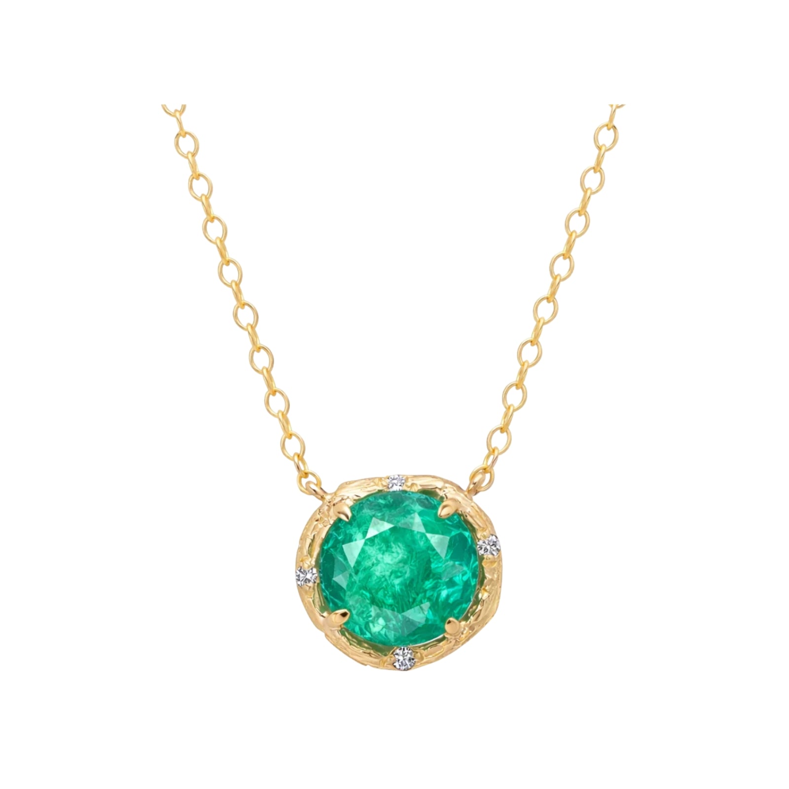 Emerald Halo Necklace
