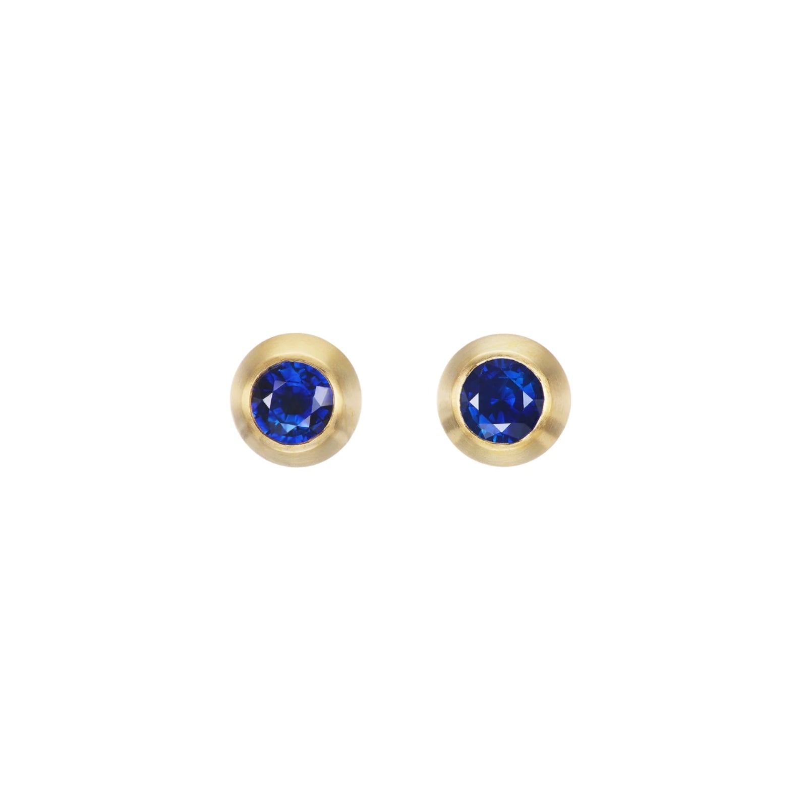 Round Sapphire Studs