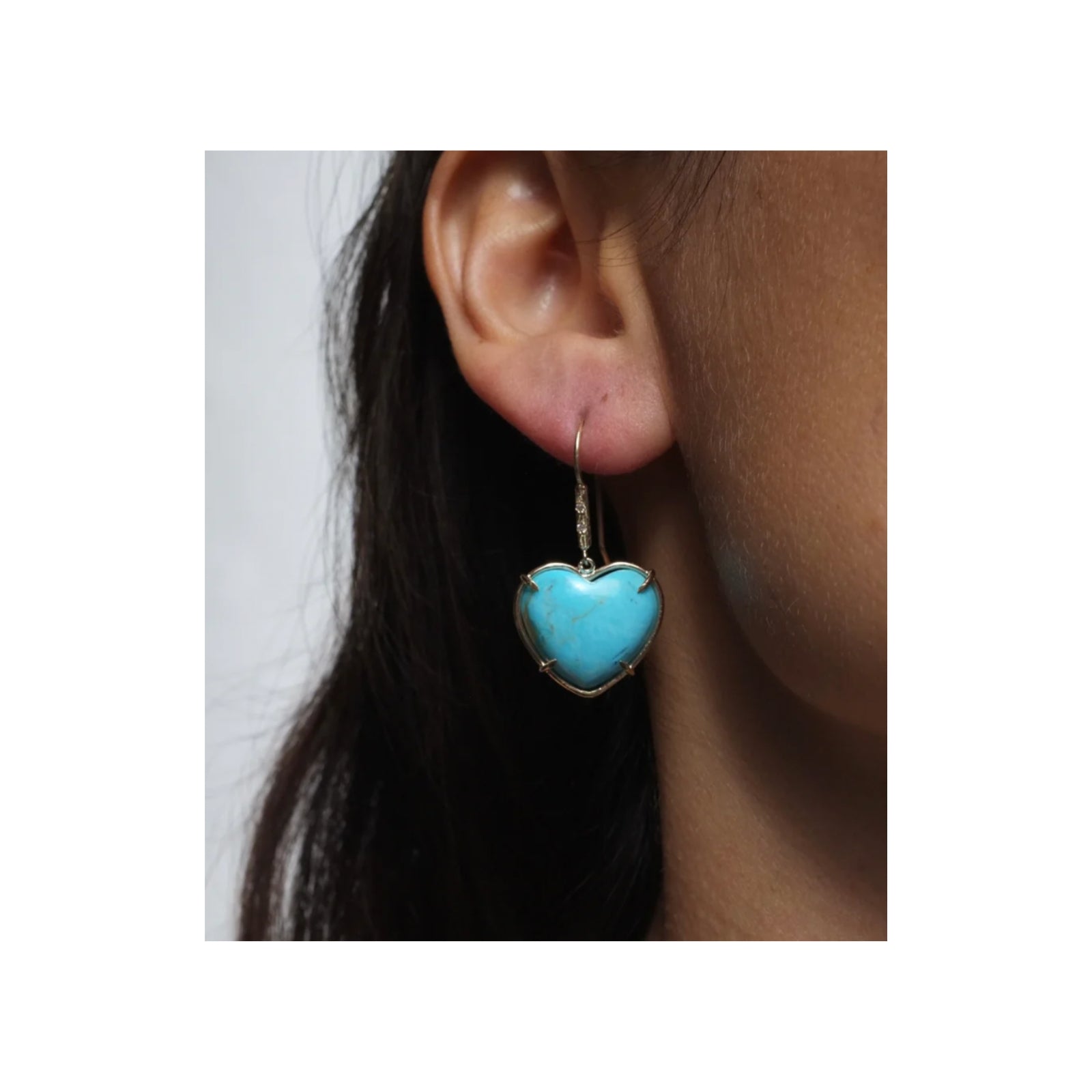 Turquoise Heart Earrings
