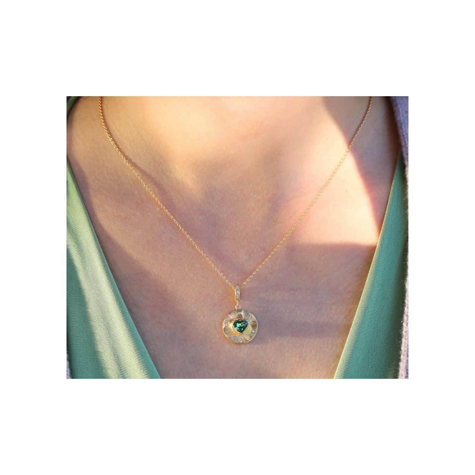 Talisman Heart Tourmaline Diamond Necklace