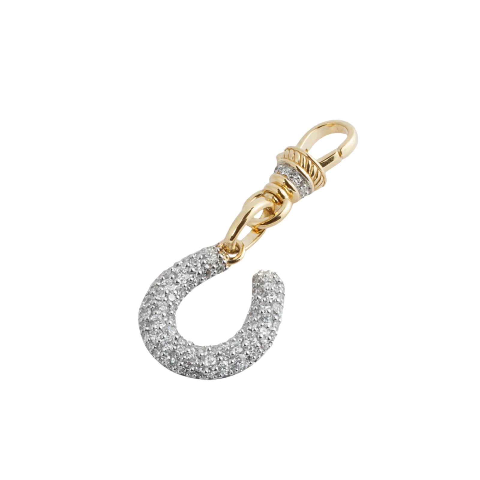 Diamond Horseshoe Clip Pendant