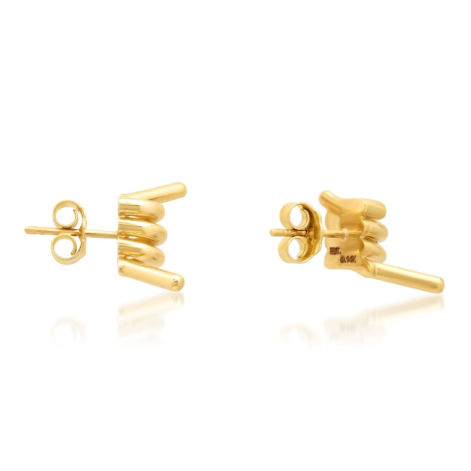 back of stud shown on white background