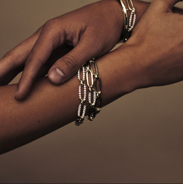 bracelets on model