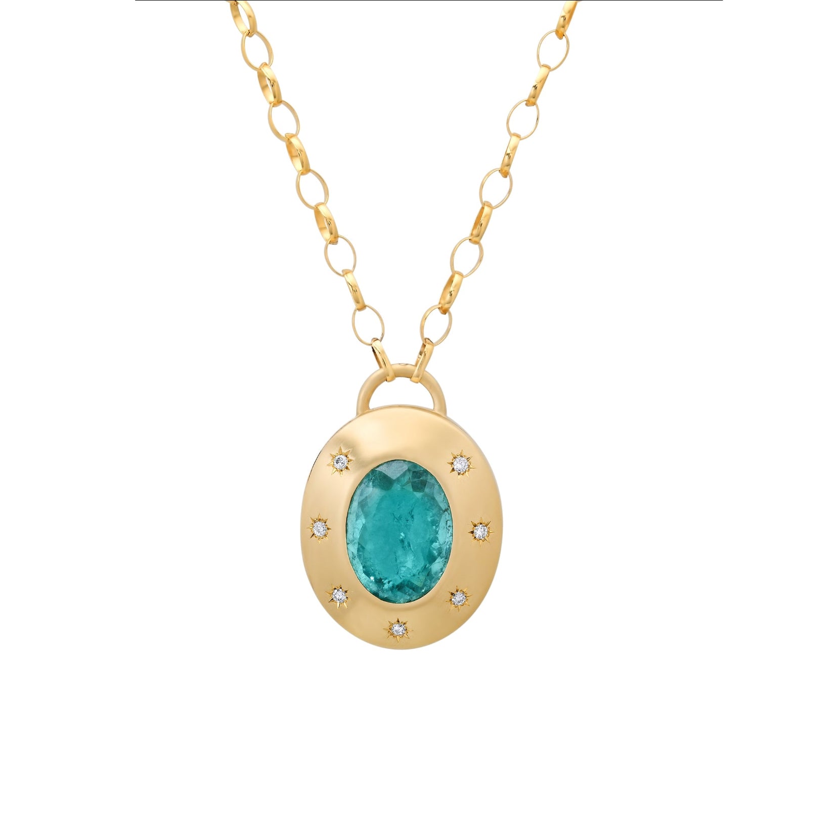 Locket pendant on white background