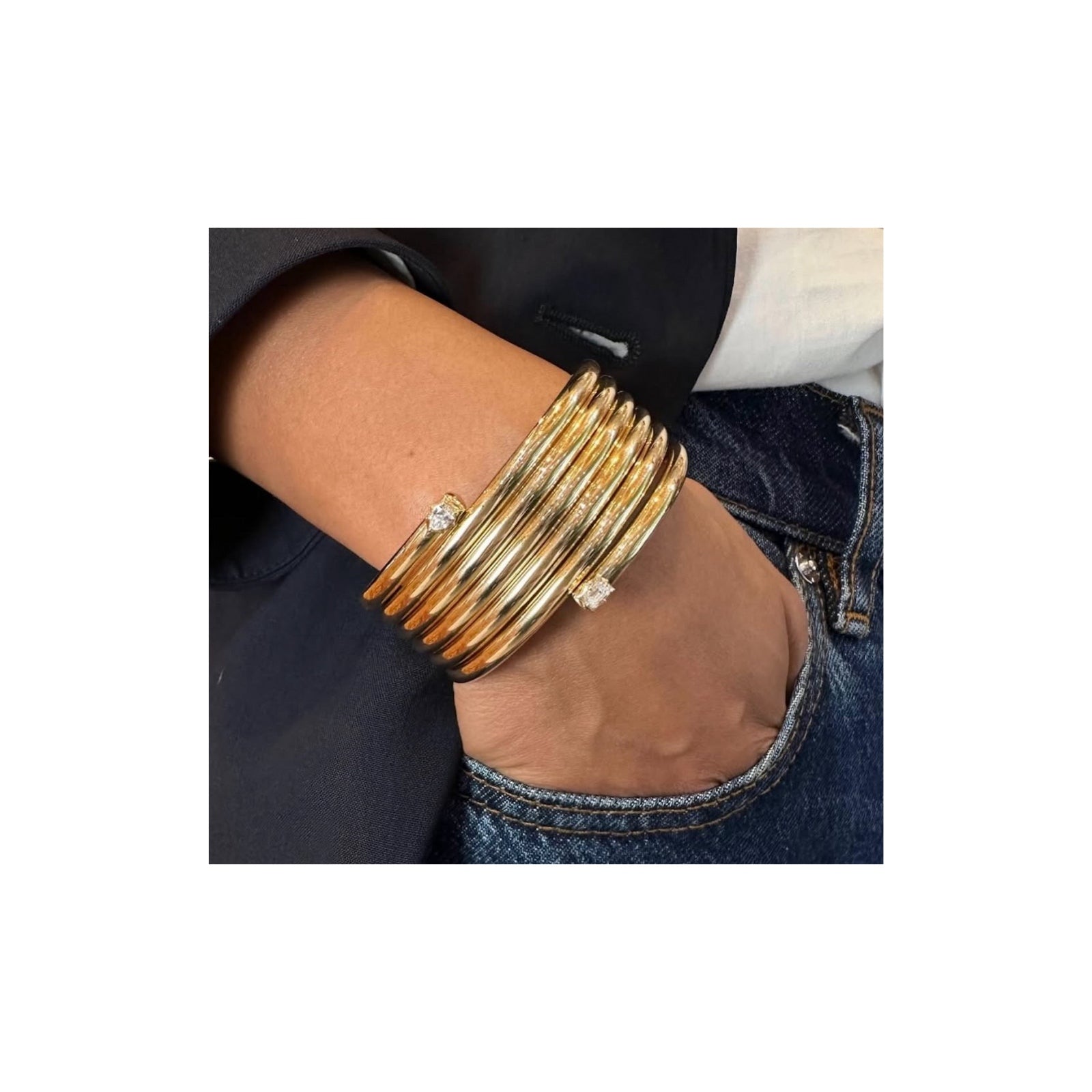 Plié 7 Row Alchemy Diamond Wrap Bracelet