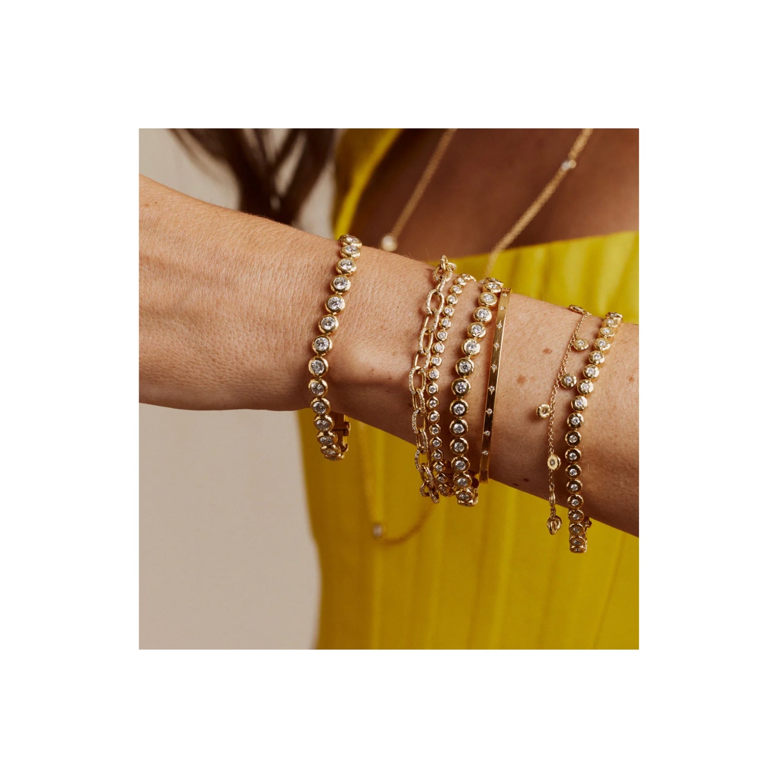 Diamond Blossom Tennis Bracelet