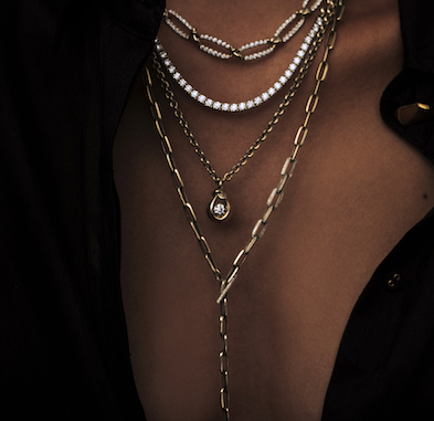Charm worn on model