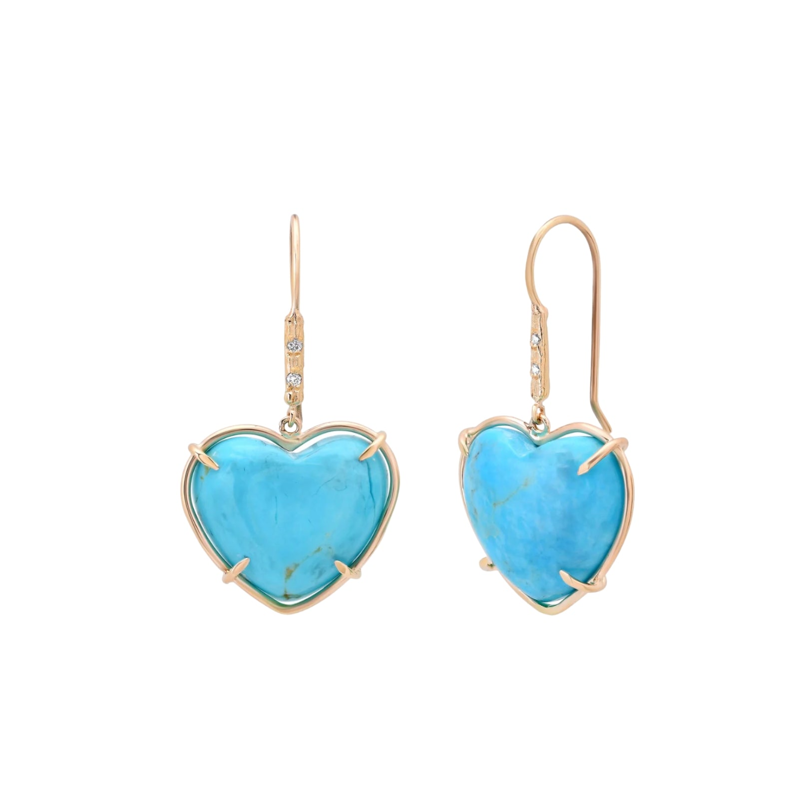 Turquoise Heart Earrings